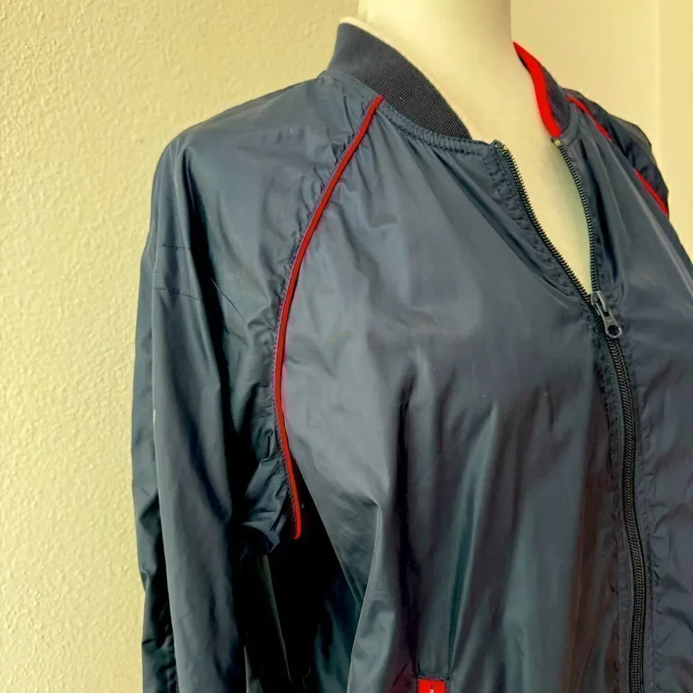 Tommy Hilfiger Blue Nylon Bomber Jacket Size XL